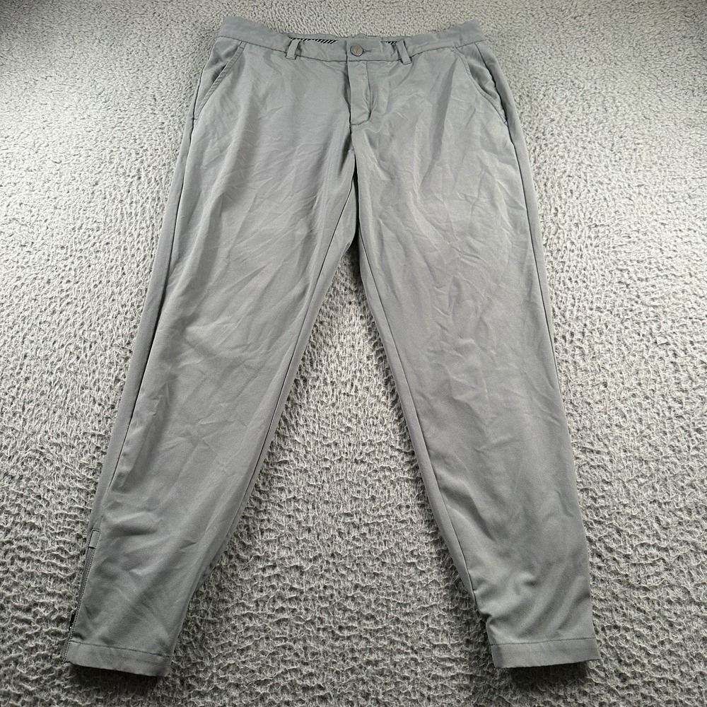PRIMO Men's Golf Pants Jogger‎ 33 Short Gray Stretch Performance Ankle Zip
